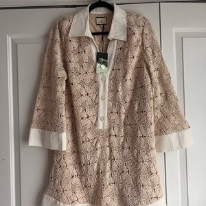 Tuckernuck Cream Lace Mini Dress